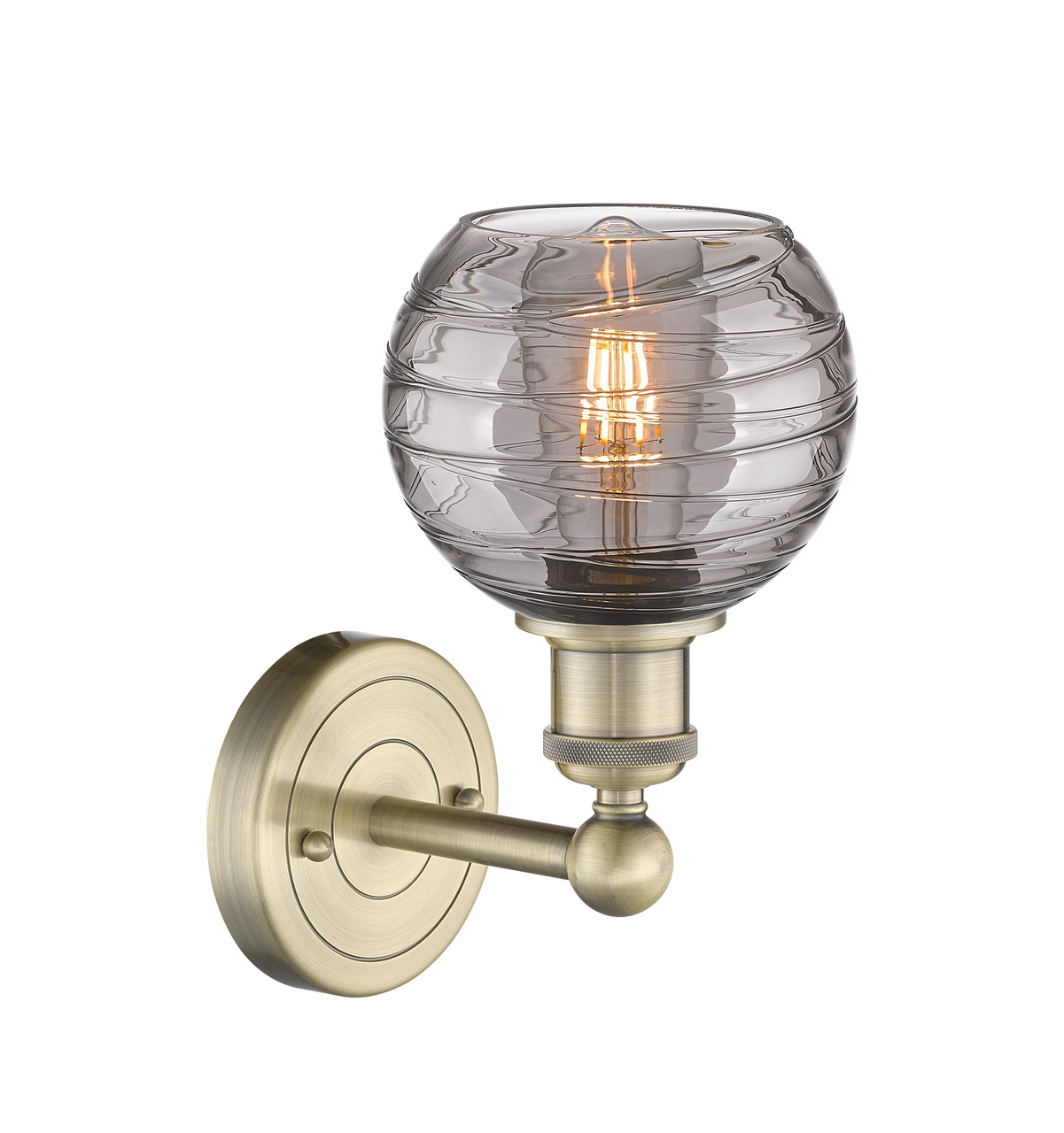 INNOVATIONS 616-1W-AB-G1213-6SM Athens Deco Swirl 1 6 inch Sconce Antique Brass