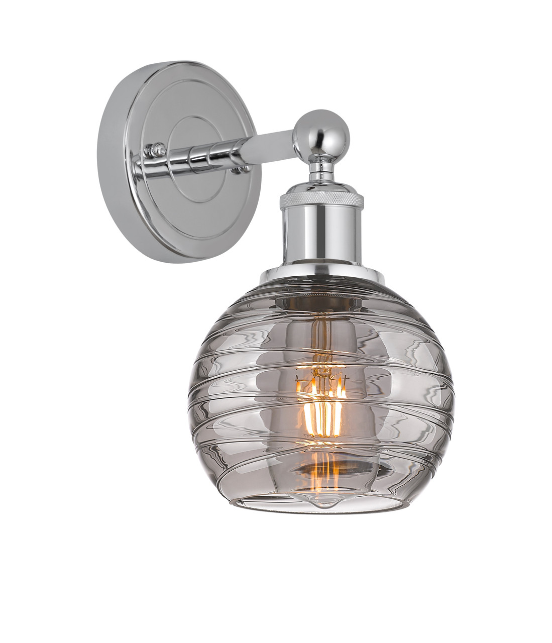 INNOVATIONS 616-1W-PC-G1213-6SM Athens Deco Swirl 1 Light 6 inch Sconce Polished Chrome