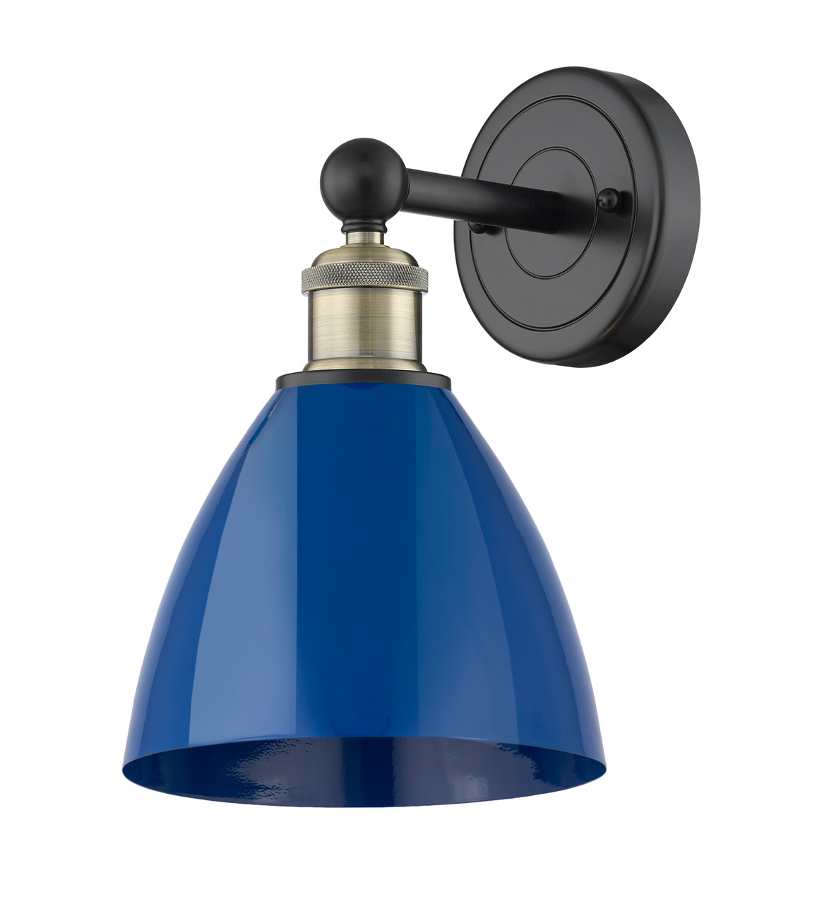 INNOVATIONS 616-1W-BAB-MBD-75-BL Edison 1 7.5 inch Sconce Black Antique Brass