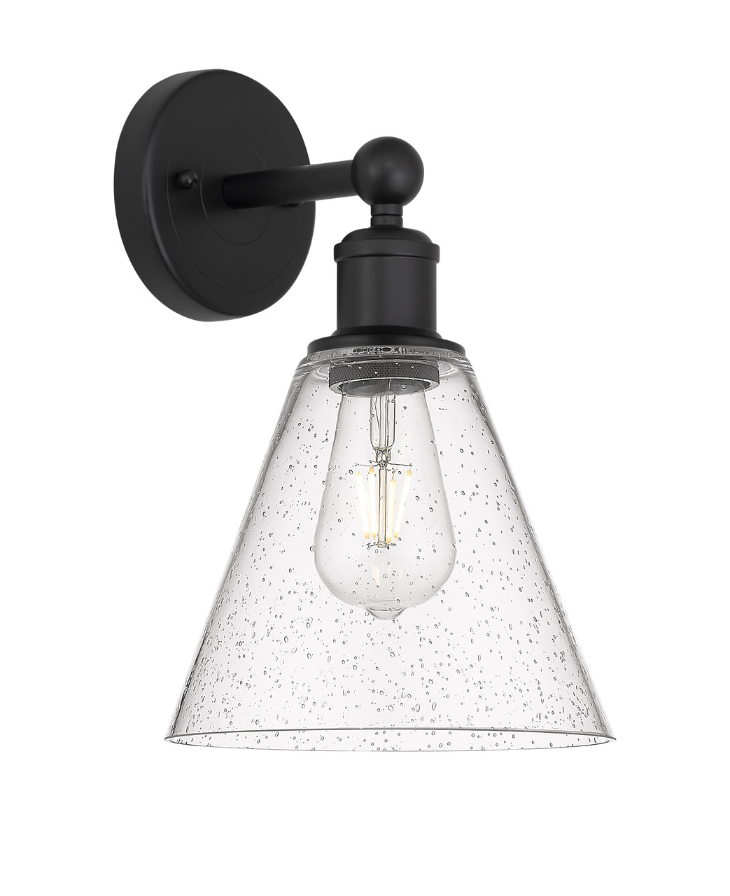 INNOVATIONS 616-1W-BK-GBC-84 Berkshire 1 8 inch Sconce Matte Black