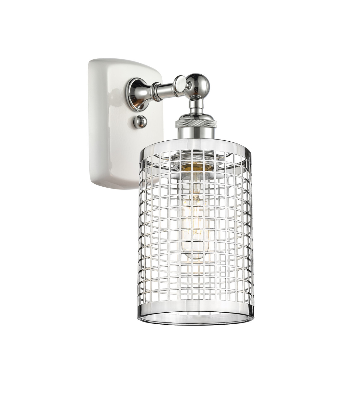 INNOVATIONS 516-1W-WPC-M18-PC Nestbrook 1 5 inch Sconce White and Polished Chrome