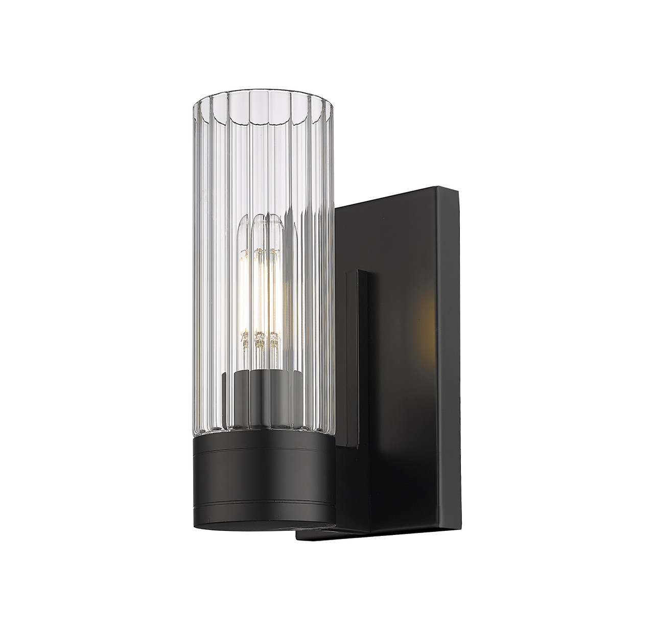 INNOVATIONS 429-1W-BK-G429-8CL Empire 1 4.5 inch Sconce Matte Black