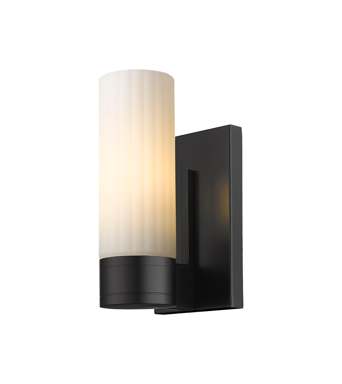 INNOVATIONS 429-1W-BK-G429-8WH Empire 1 4.5 inch Sconce Matte Black