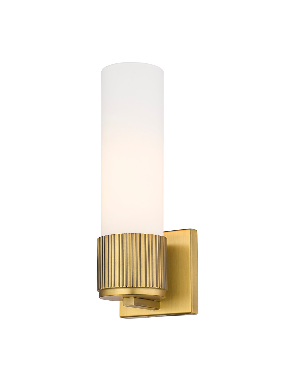 INNOVATIONS 428-1W-BB-G428-12WH Bolivar 1 5 inch Sconce Brushed Brass