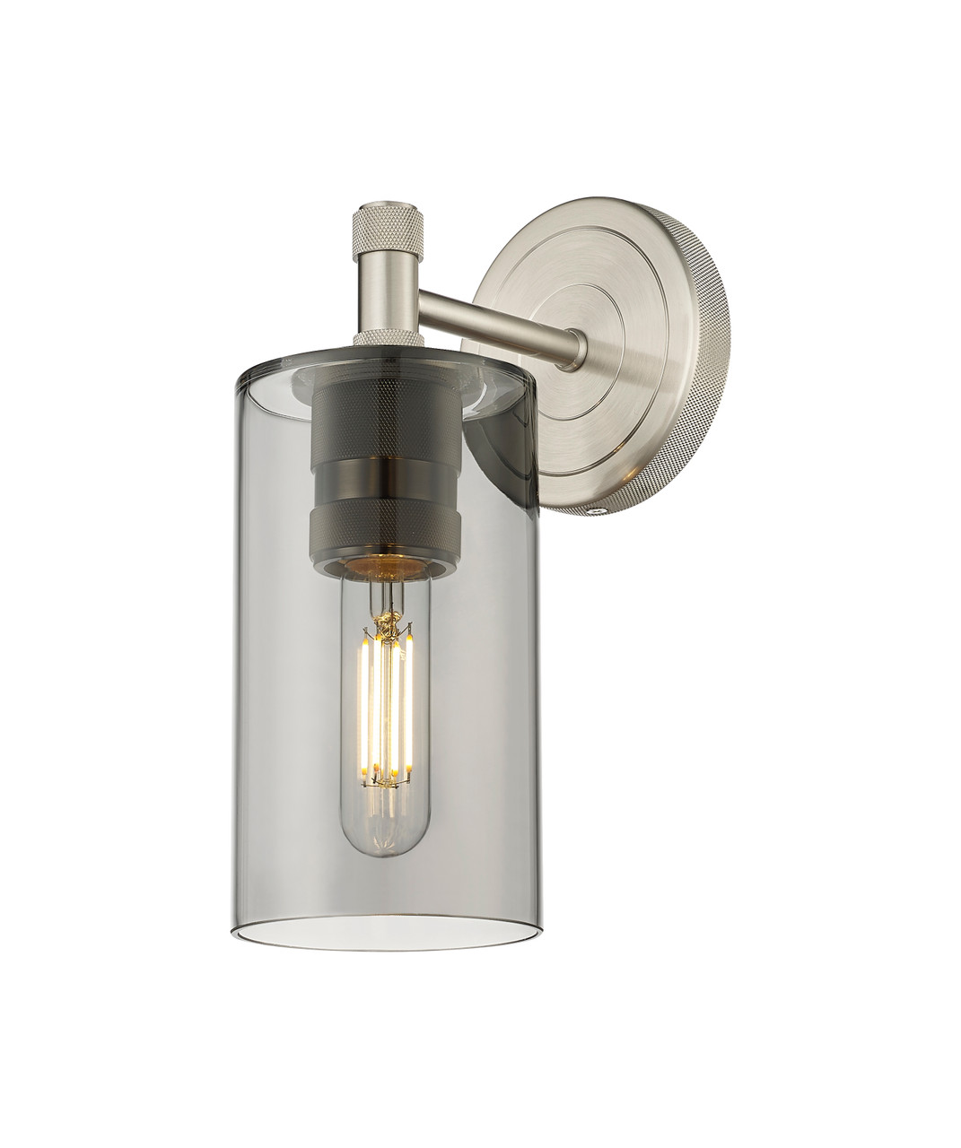 INNOVATIONS 434-1W-SN-G434-7SM Crown Point 1 4.5 inch Sconce Satin Nickel