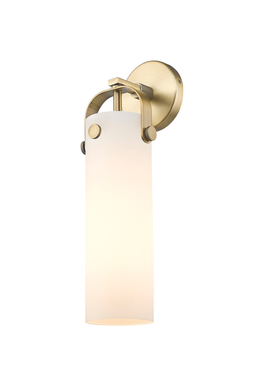INNOVATIONS 413-1W-BB-G413-1W-4WH Pilaster 1 4.5 inch Sconce Brushed Brass