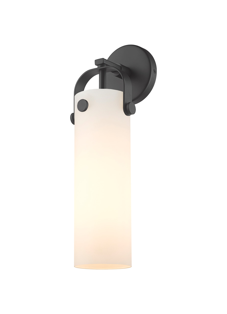 INNOVATIONS 413-1W-BK-G413-1W-4WH Pilaster 1 4.5 inch Sconce Matte Black