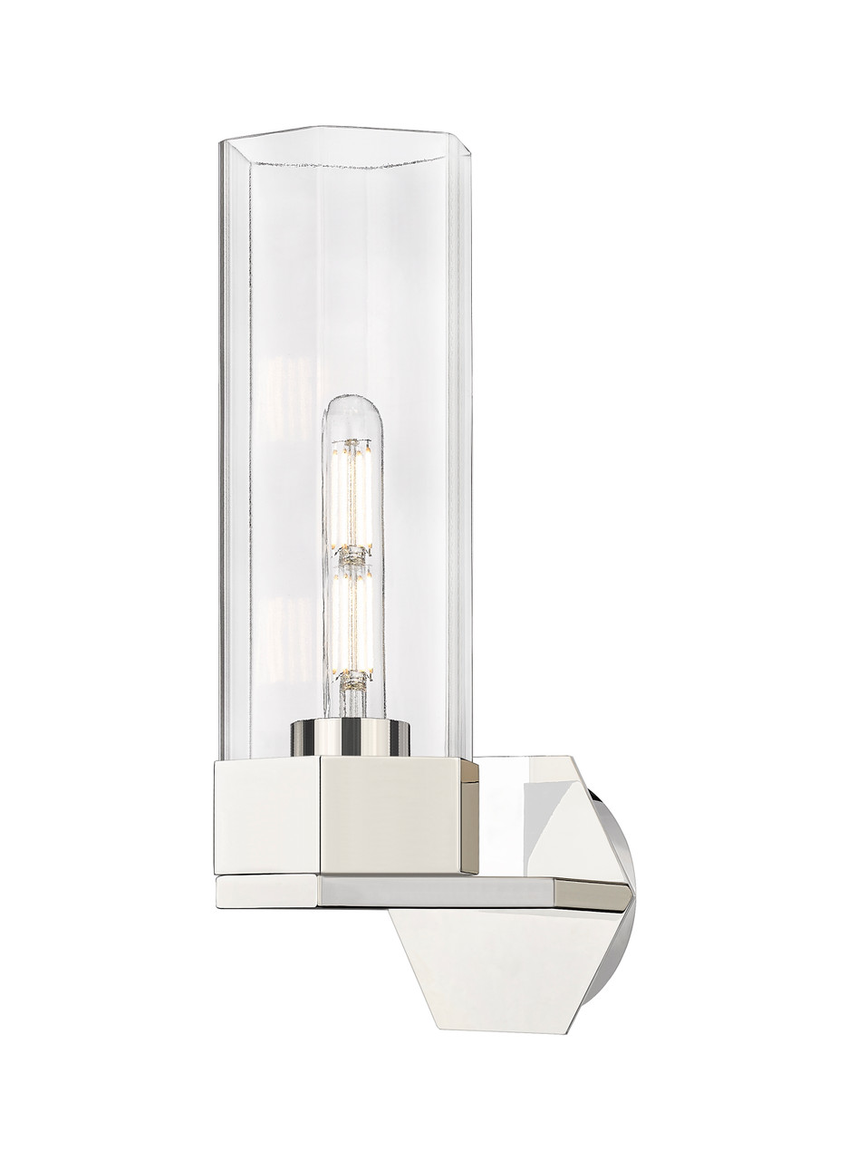 INNOVATIONS 427-1W-PN-G427-14CL Claverack 1 5.875 inch Sconce Polished Nickel