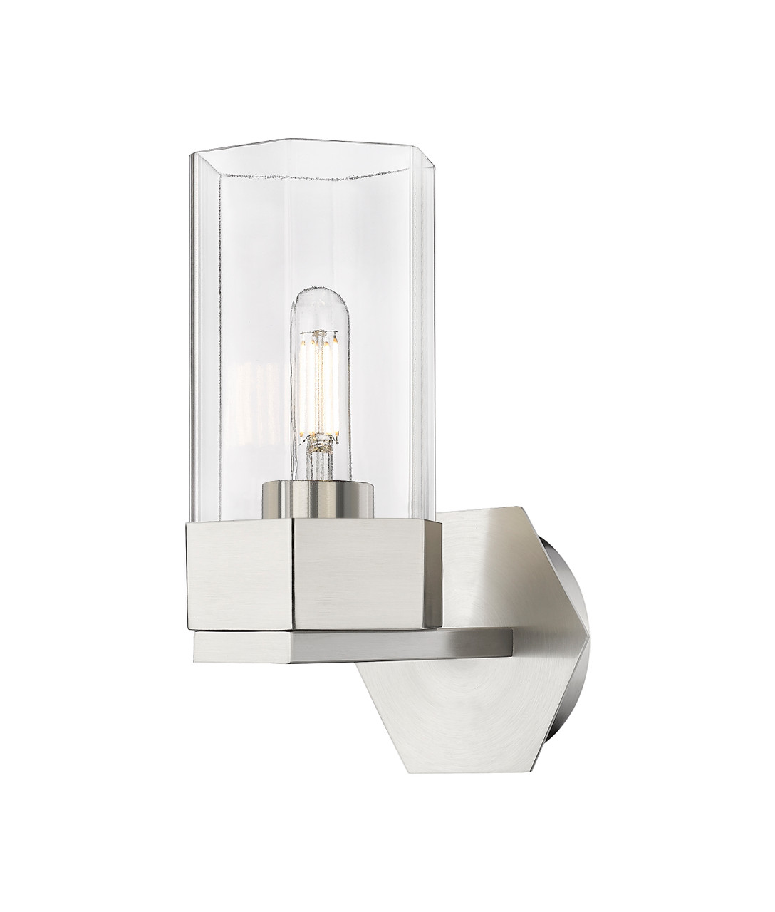 INNOVATIONS 427-1W-SN-G427-9CL Claverack 1 5.875 inch Sconce Satin Nickel