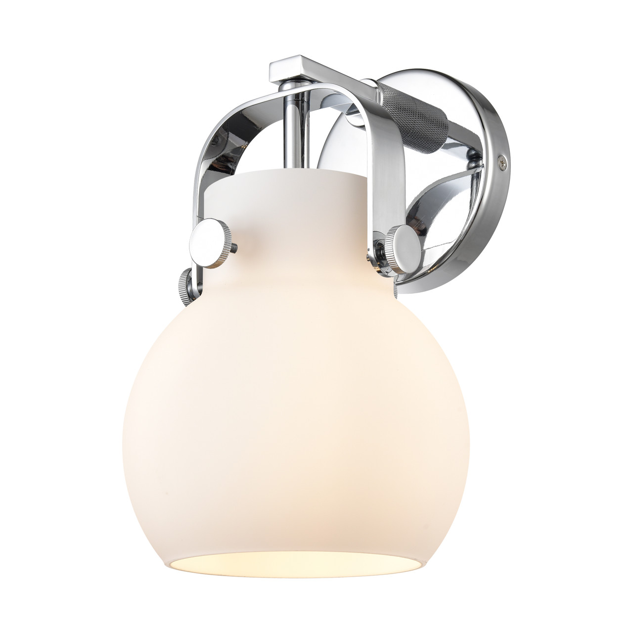INNOVATIONS 423-1W-PC-G410-6WH Pilaster II Sphere 1 6.5 inch Sconce Polished Chrome