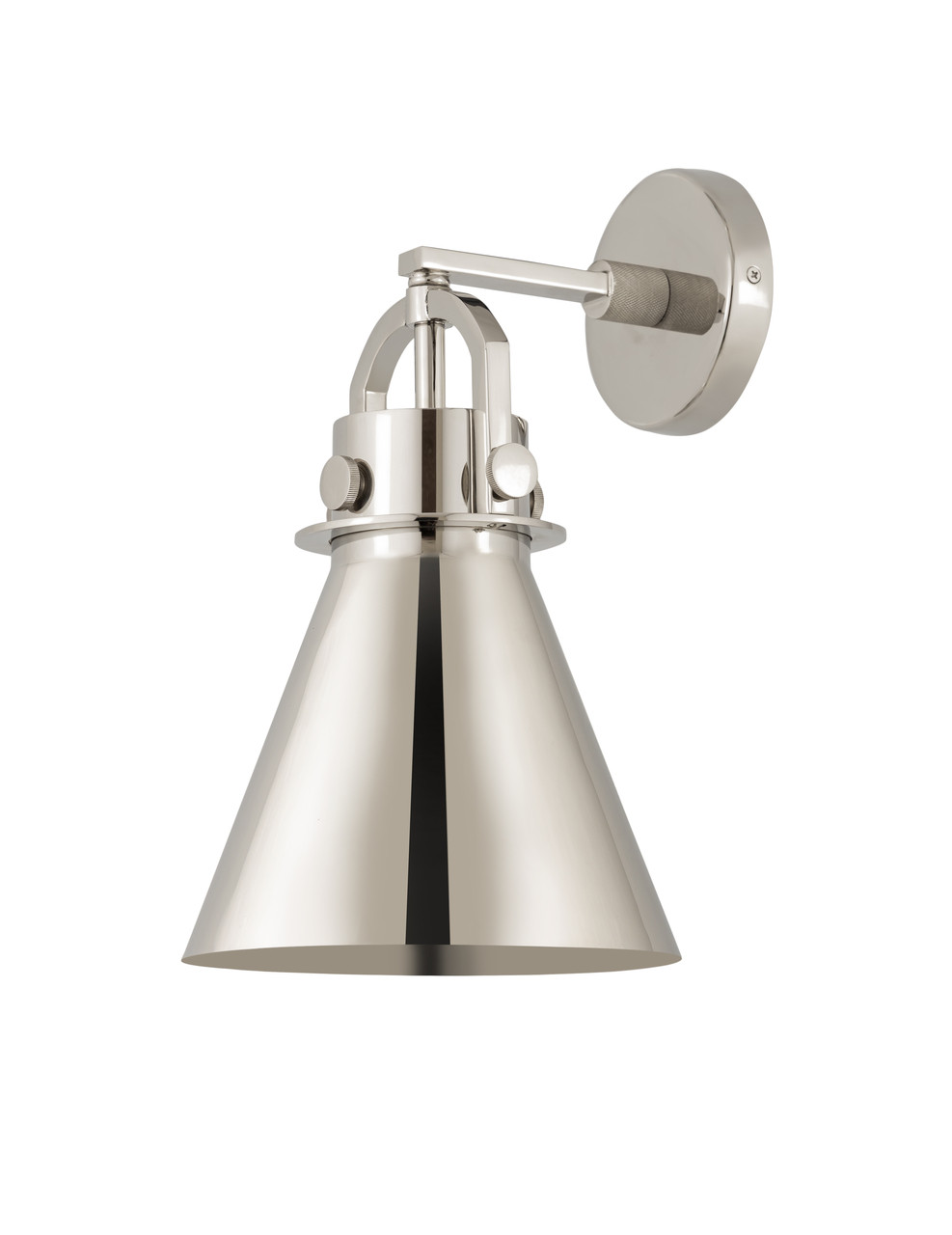 INNOVATIONS 410-1W-PN-M411-8PN Newton Cone 1 8 inch Sconce Polished Nickel