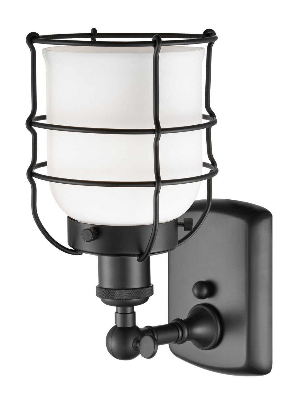 INNOVATIONS 916-1W-BK-G51-CE Small Bell Cage 1 Light Sconce part of the Ballston Collection Matte Black