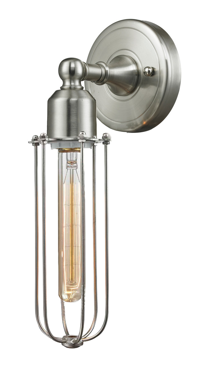 INNOVATIONS 900-1W-SN-CE225-LED Muselet 1 Light Sconce part of the Austere Collection Brushed Satin Nickel