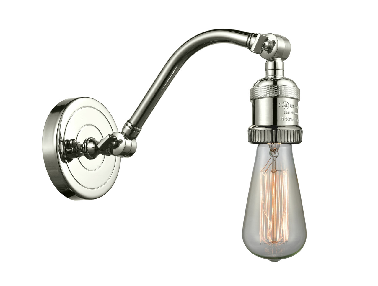 INNOVATIONS 515-1W-PN Double Swivel 1 Light Sconce part of the Franklin Restoration Collection Polished Nickel