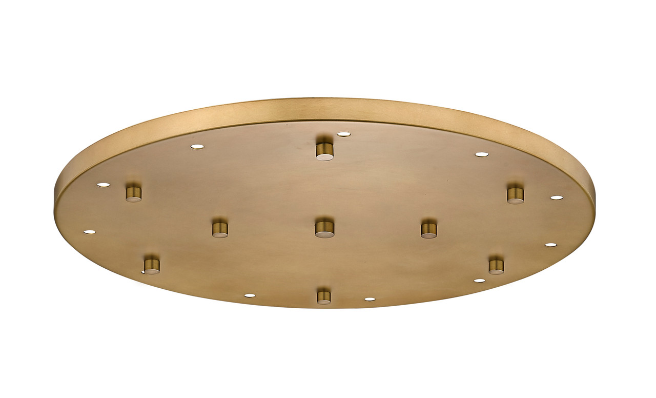 Z-LITE CP2411R-RB 11-Light Ceiling Plate, Rubbed Brass