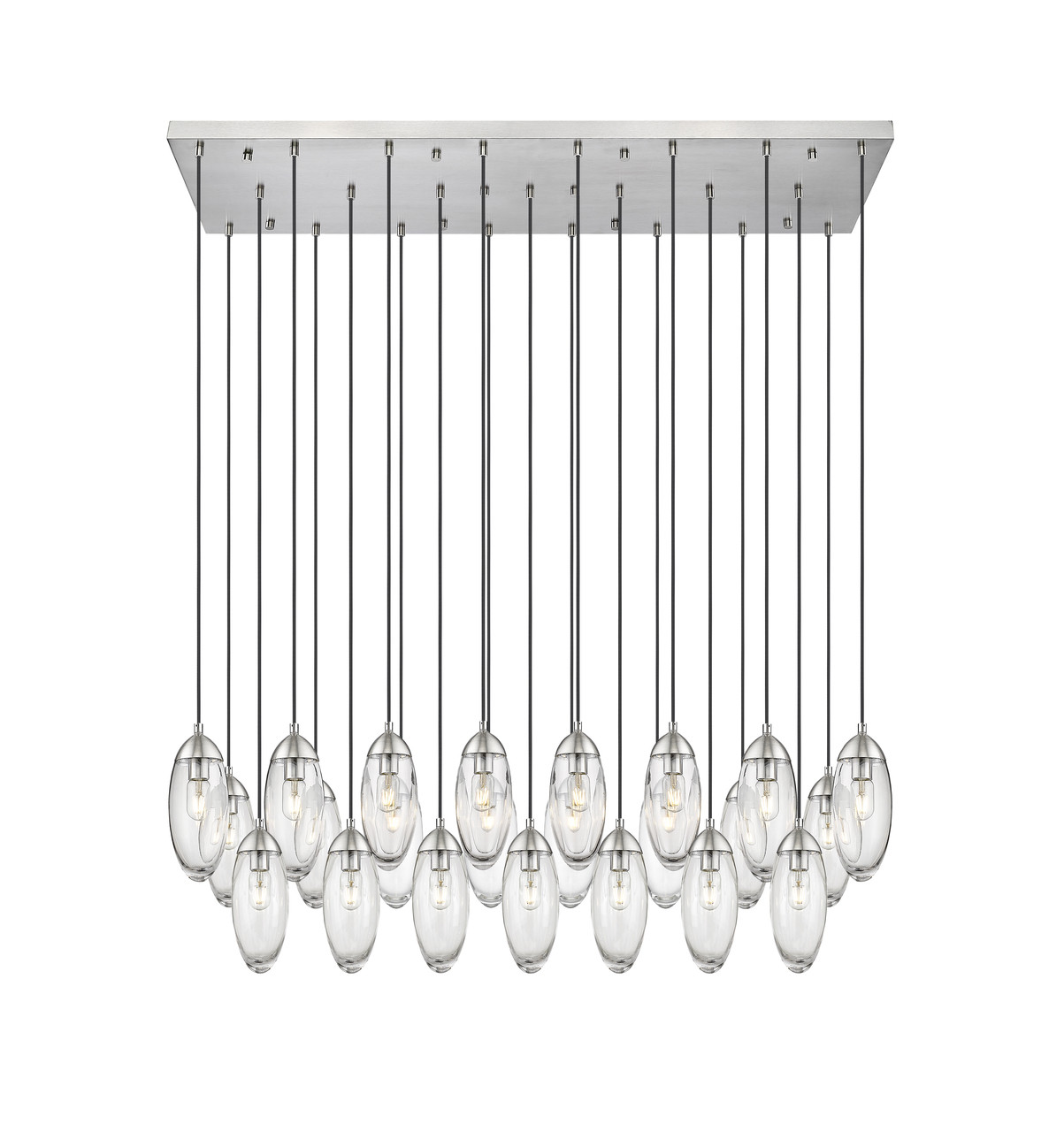 Z-LITE 651P-23L-BN 23-Light Chandelier, Brushed Nickel