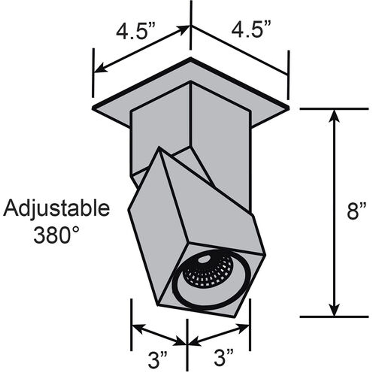 ACCESS LIGHTING 50011LEDD-WH/CLR-120V Adjustable LED Spotlight