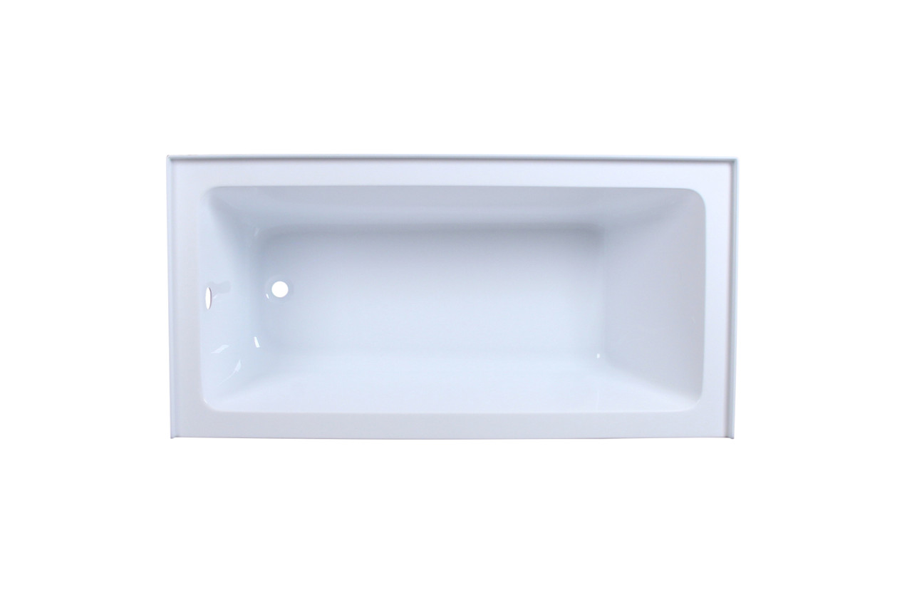 Elegant Kitchen and Bath BT201-L3060GW Alcove soaking bathtub 30x60 inch left drain in glossy white