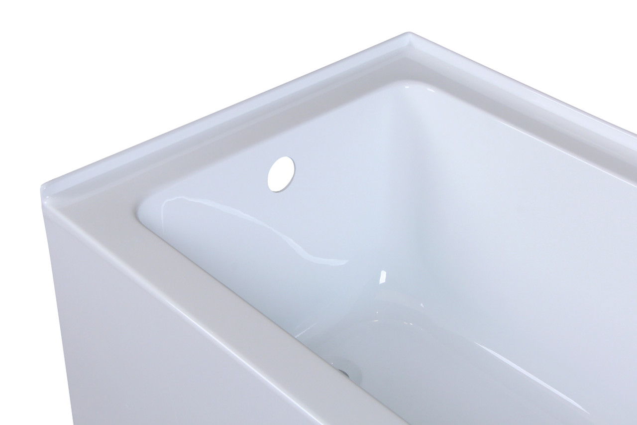 Elegant Kitchen and Bath BT201-L3060GW Alcove soaking bathtub 30x60 inch left drain in glossy white