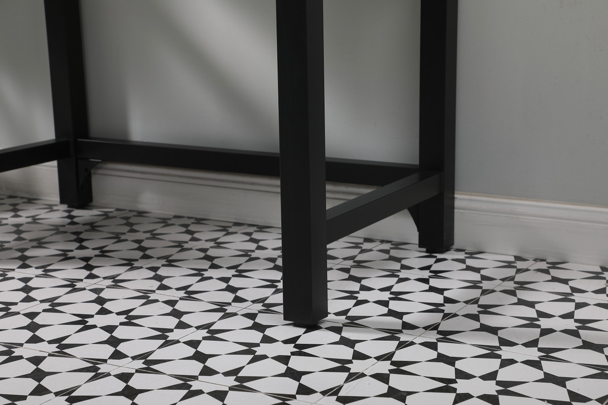 Elegant Kitchen and Bath VF14536BK 36 inch ADA compliant Single bathroom metal vanity in black