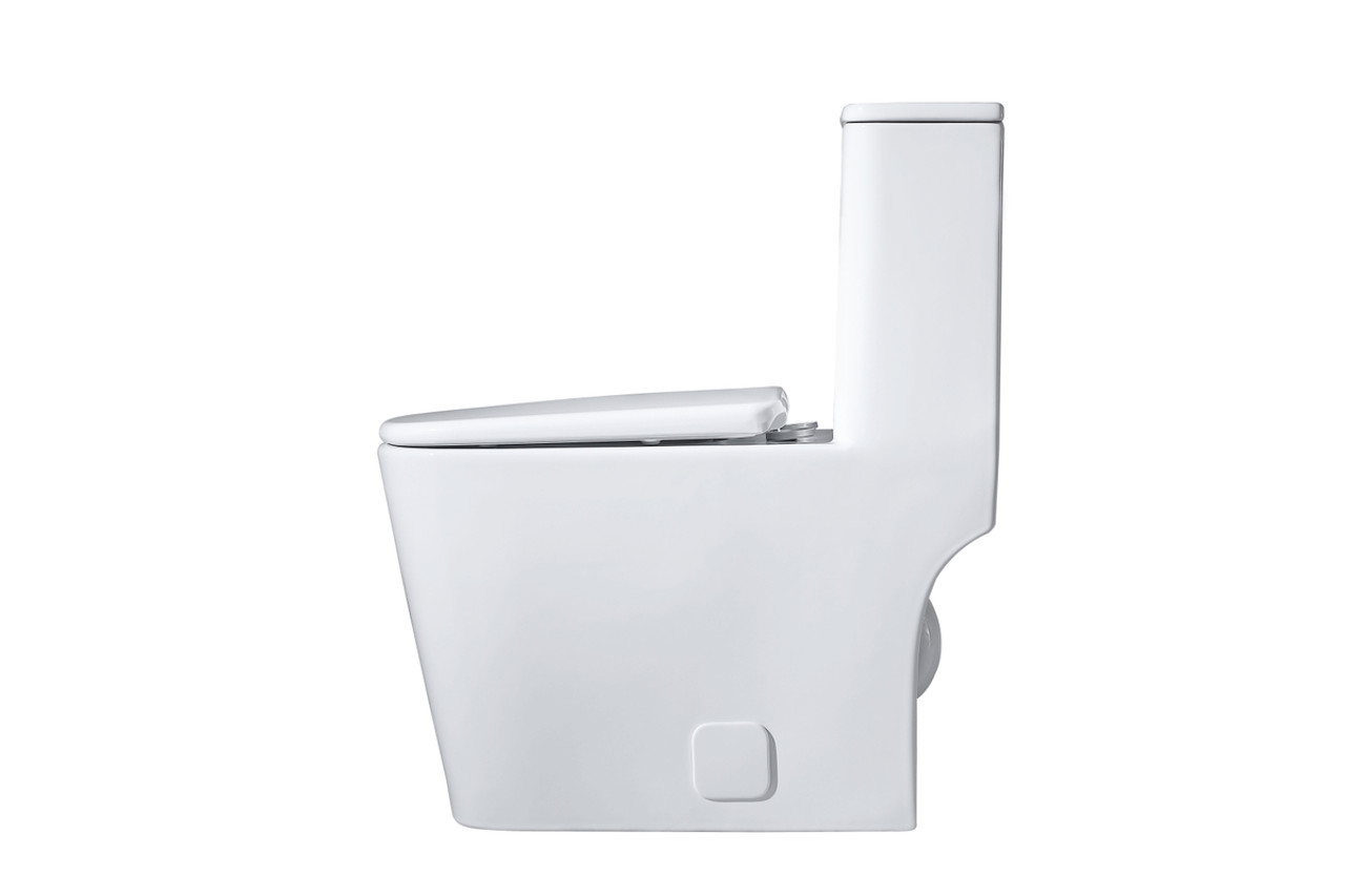 Elegant Kitchen and Bath TOL2003 Winslet One-piece floor Square Toilet 27x14x31 in White