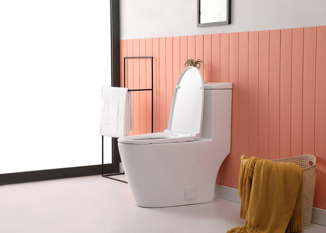 Elegant Kitchen and Bath TOL2002 Winslet One-piece elongated Toilet 28x16x29 in White