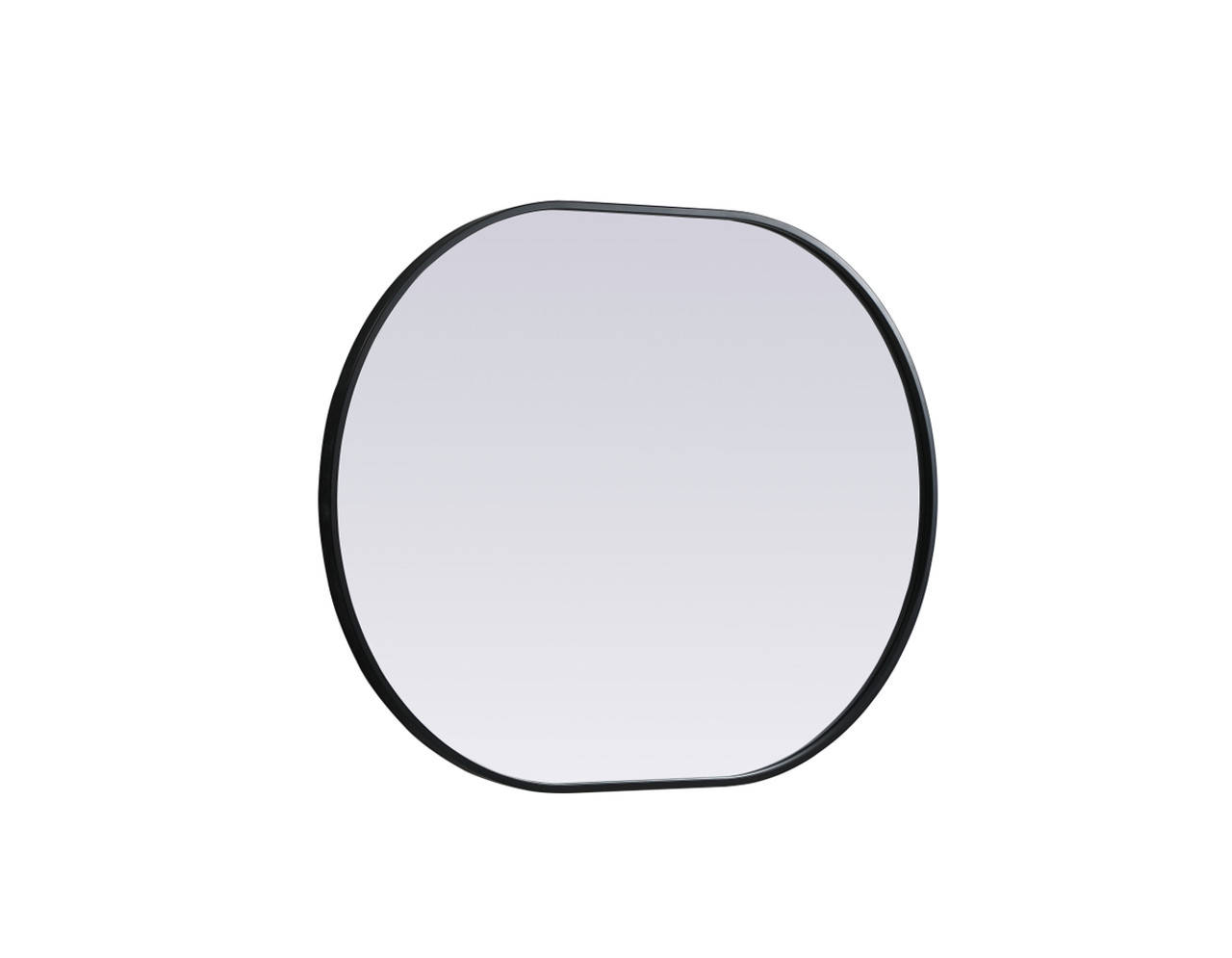 Elegant Decor MR2A2736BLK Metal Frame Oval Mirror 27x36 Inch in Black