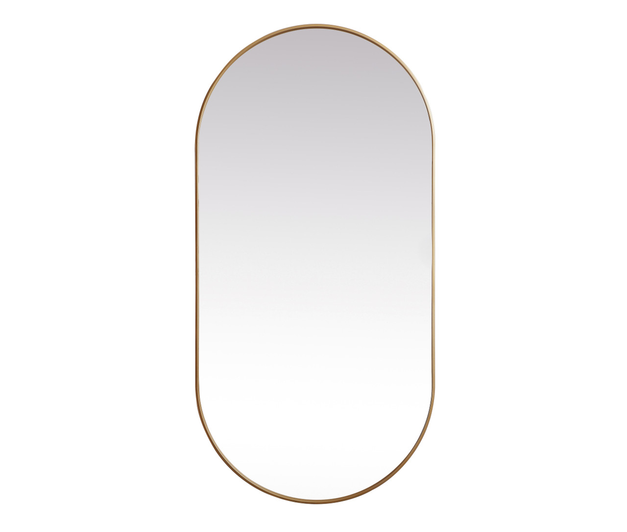 Elegant Decor MR2A3672BRS Metal Frame Oval Mirror 36x72 Inch in Brass Elegant Decor MR2A3672BRS Metal Frame Oval Mirror 36x72 Inch in Brass