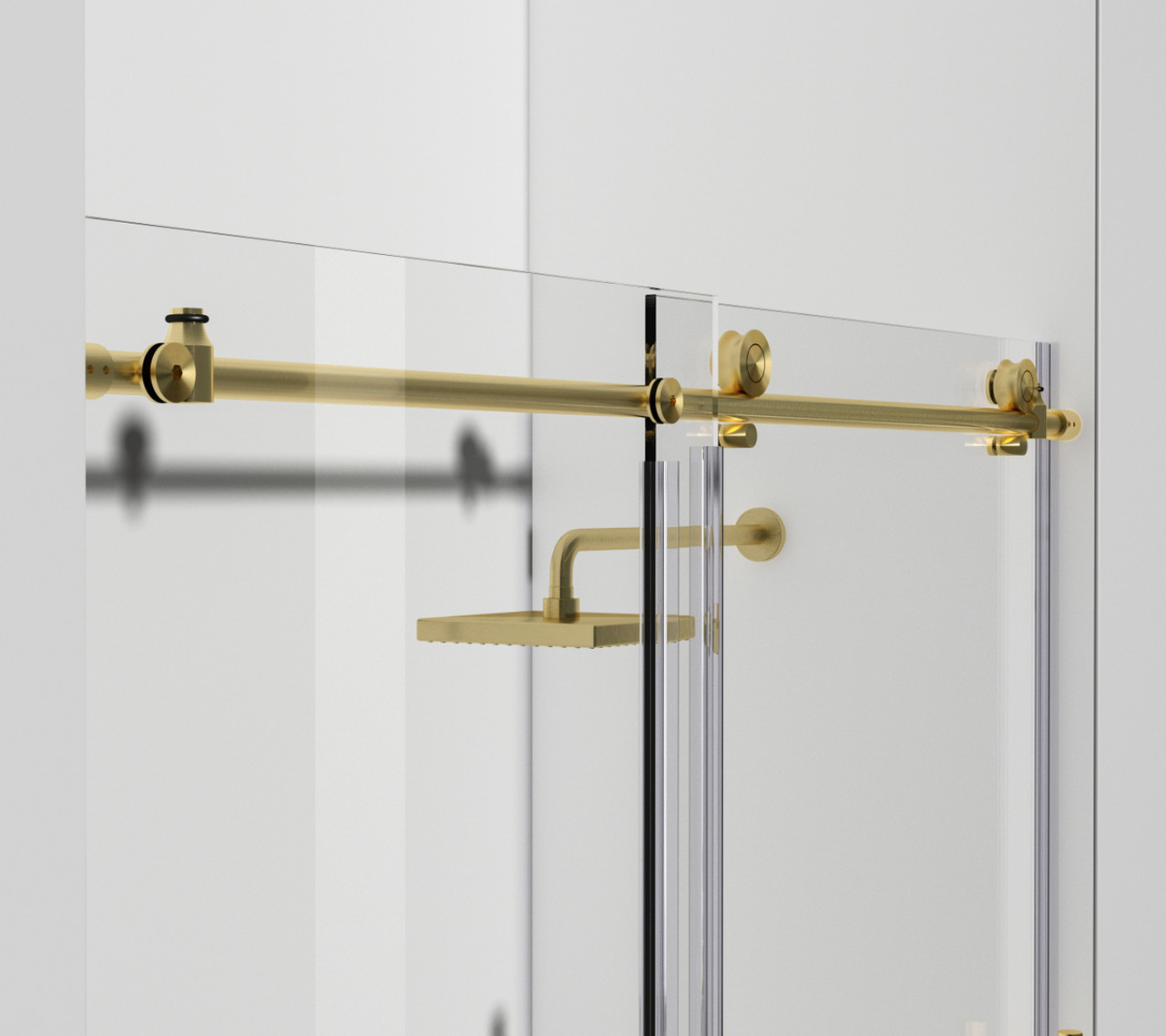 Elegant Kitchen and Bath SD101-6076BGD Frameless shower door 60 x 76 Brushed Gold