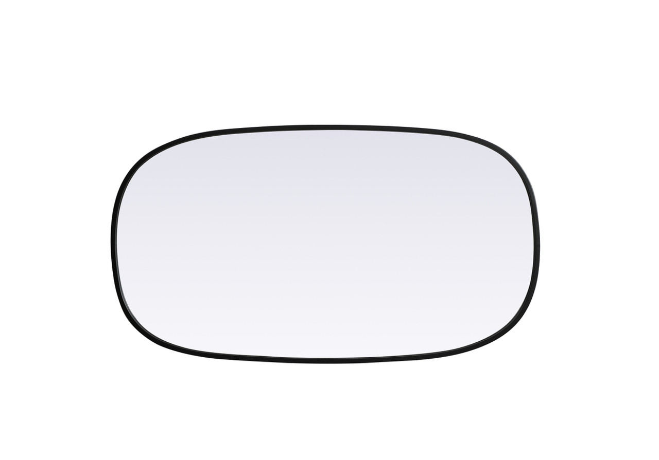 Elegant Decor MR2B2036BLK Metal Frame Oval Mirror 20x36 Inch in Black Elegant Decor MR2B2036BLK Metal Frame Oval Mirror 20x36 Inch in Black