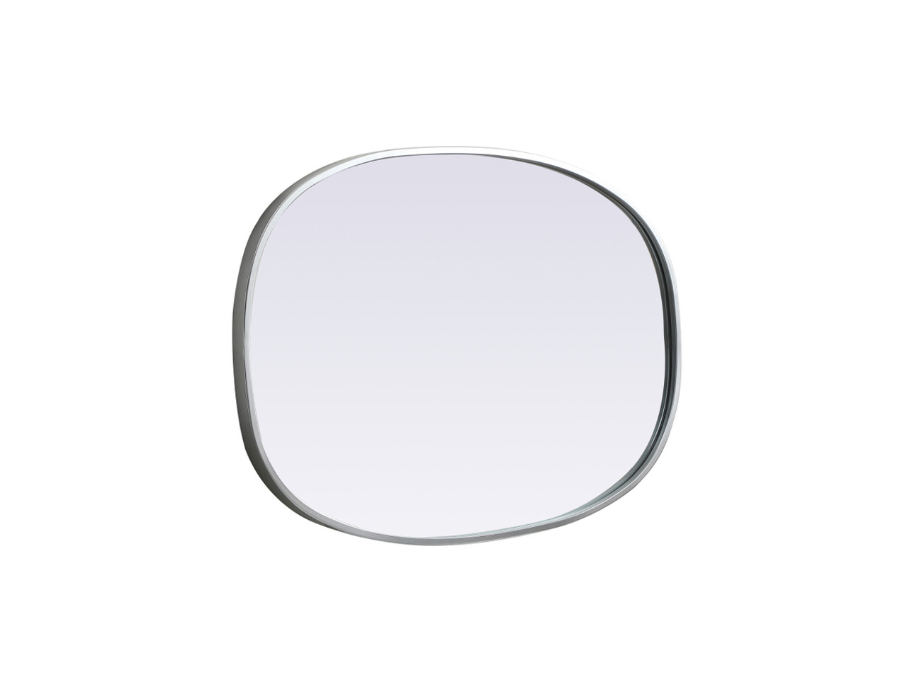 Elegant Decor MR2B2030SIL Metal Frame Oval Mirror 20x30 Inch in Silver