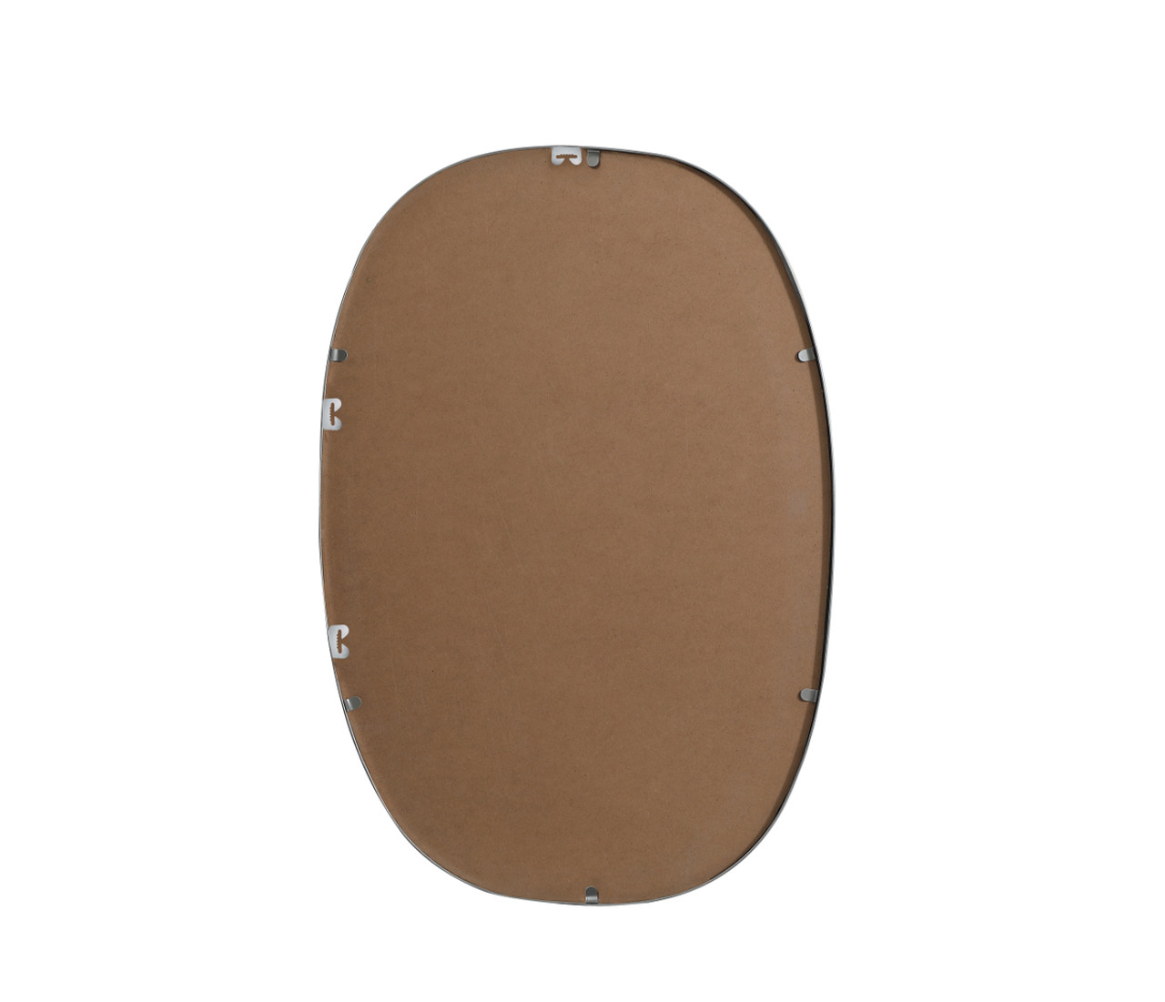 Elegant Decor MR2B2030SIL Metal Frame Oval Mirror 20x30 Inch in Silver