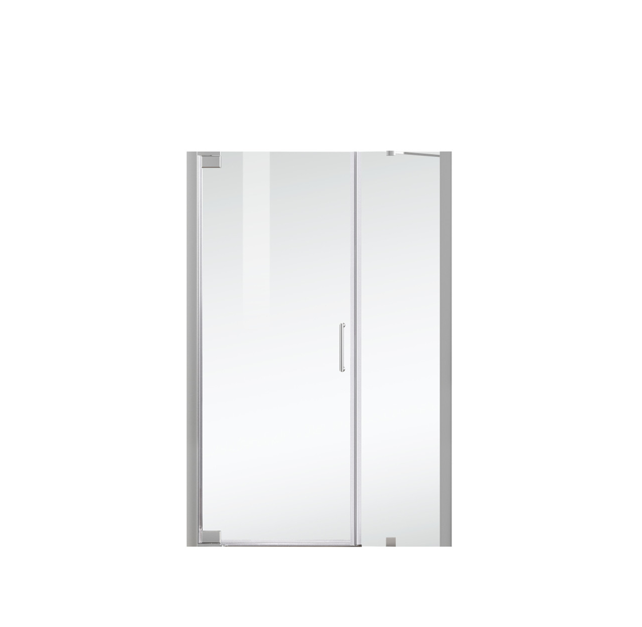 Elegant Kitchen and Bath SD404-4872PCH Semi-frameless hinged shower door 48 x 72 Polished Chrome