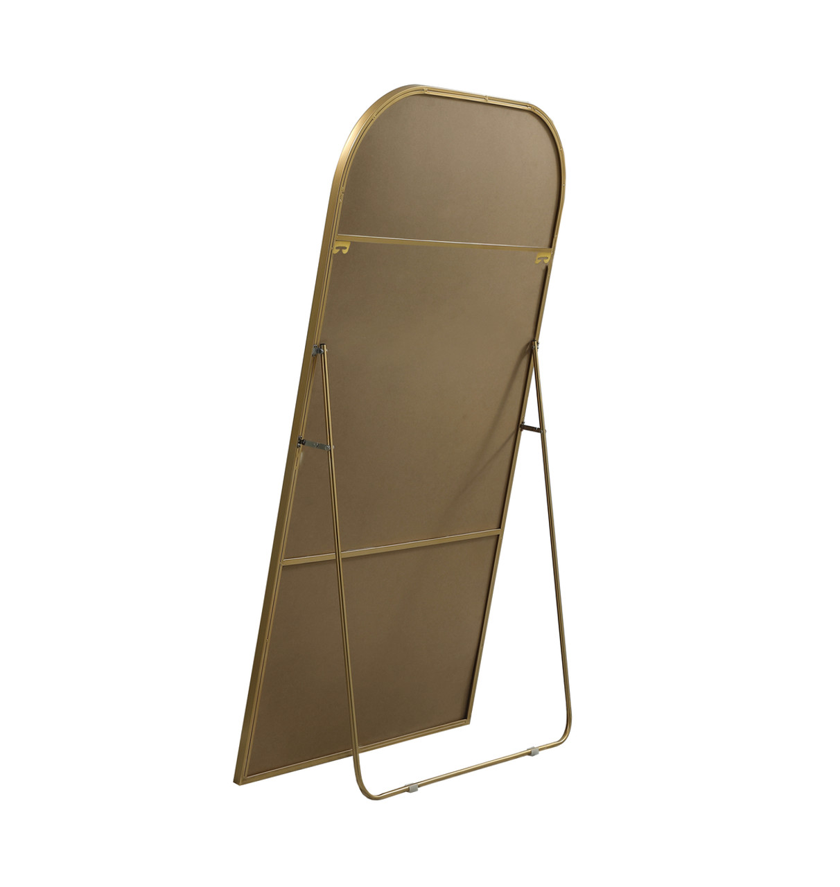 Elegant Decor MR1FL3566BRS Metal Frame Arch Full Length Mirror 35x66 Inch in Brass