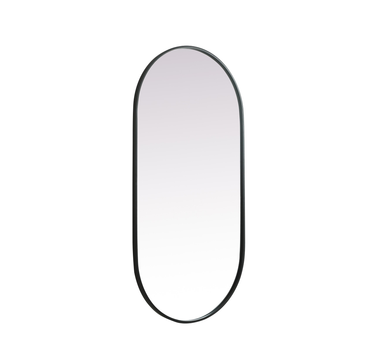 Elegant Decor MR2A2448BLK Metal Frame Oval Mirror 24x48 Inch in Black Elegant Decor MR2A2448BLK Metal Frame Oval Mirror 24x48 Inch in Black