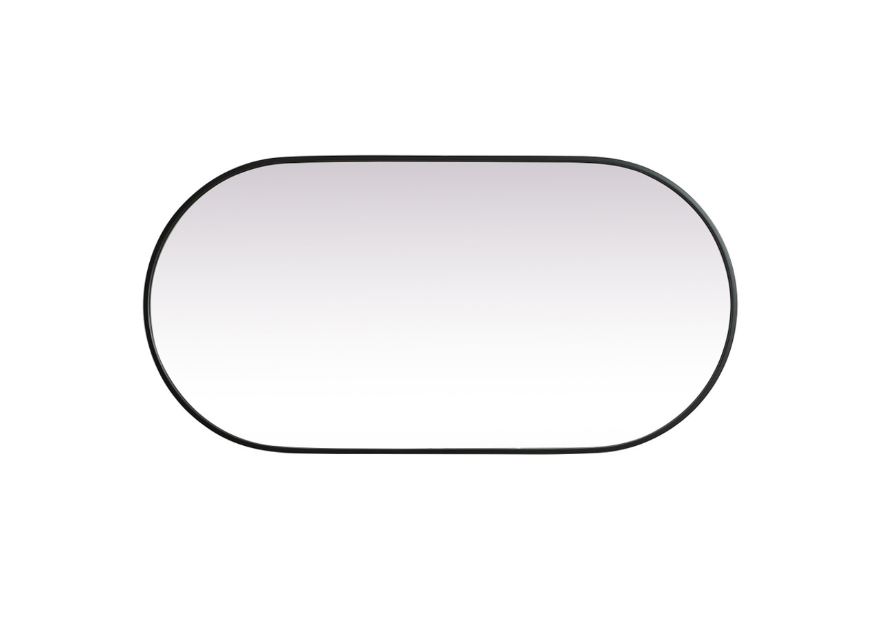 Elegant Decor MR2A2448BLK Metal Frame Oval Mirror 24x48 Inch in Black Elegant Decor MR2A2448BLK Metal Frame Oval Mirror 24x48 Inch in Black