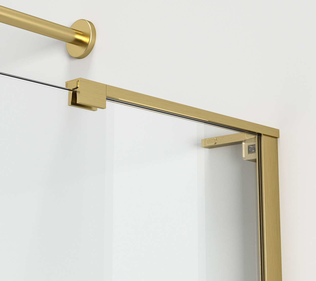 Elegant Kitchen and Bath TD444-6060BGD Frameless tub door 60 x 60 Brushed Gold