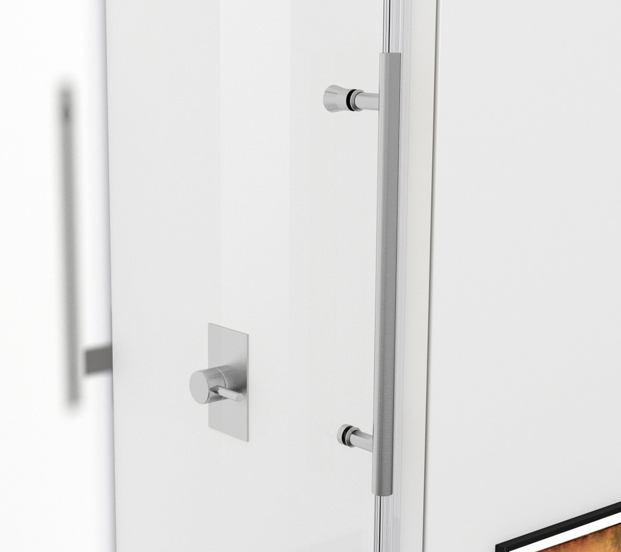 Elegant Kitchen and Bath SD101-6076BNK Frameless shower door 60 x 76 Brushed Nickel