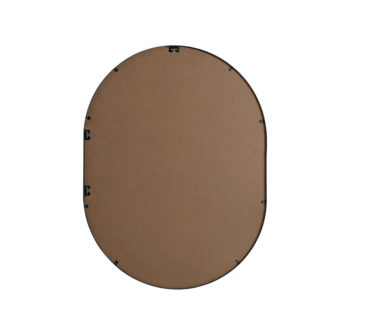 Elegant Decor MR2A3040BLK Metal Frame Oval Mirror 30x40 Inch in Black