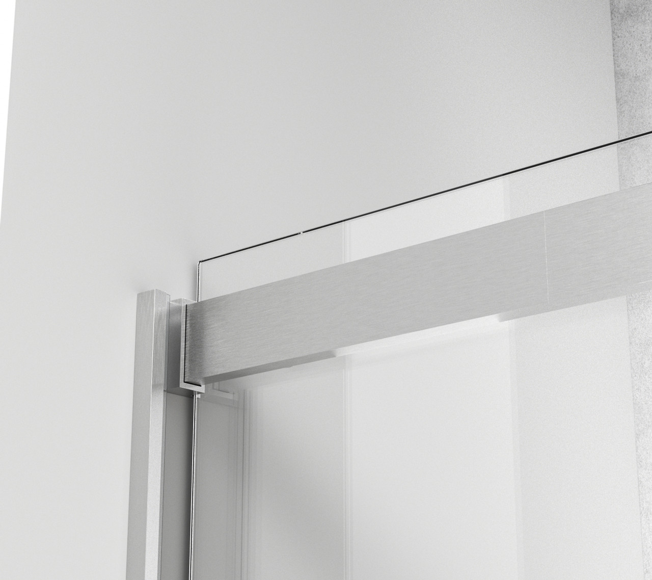 Elegant Kitchen and Bath SD202-4876BNK Frameless shower door 48 x 76 Brushed Nickel