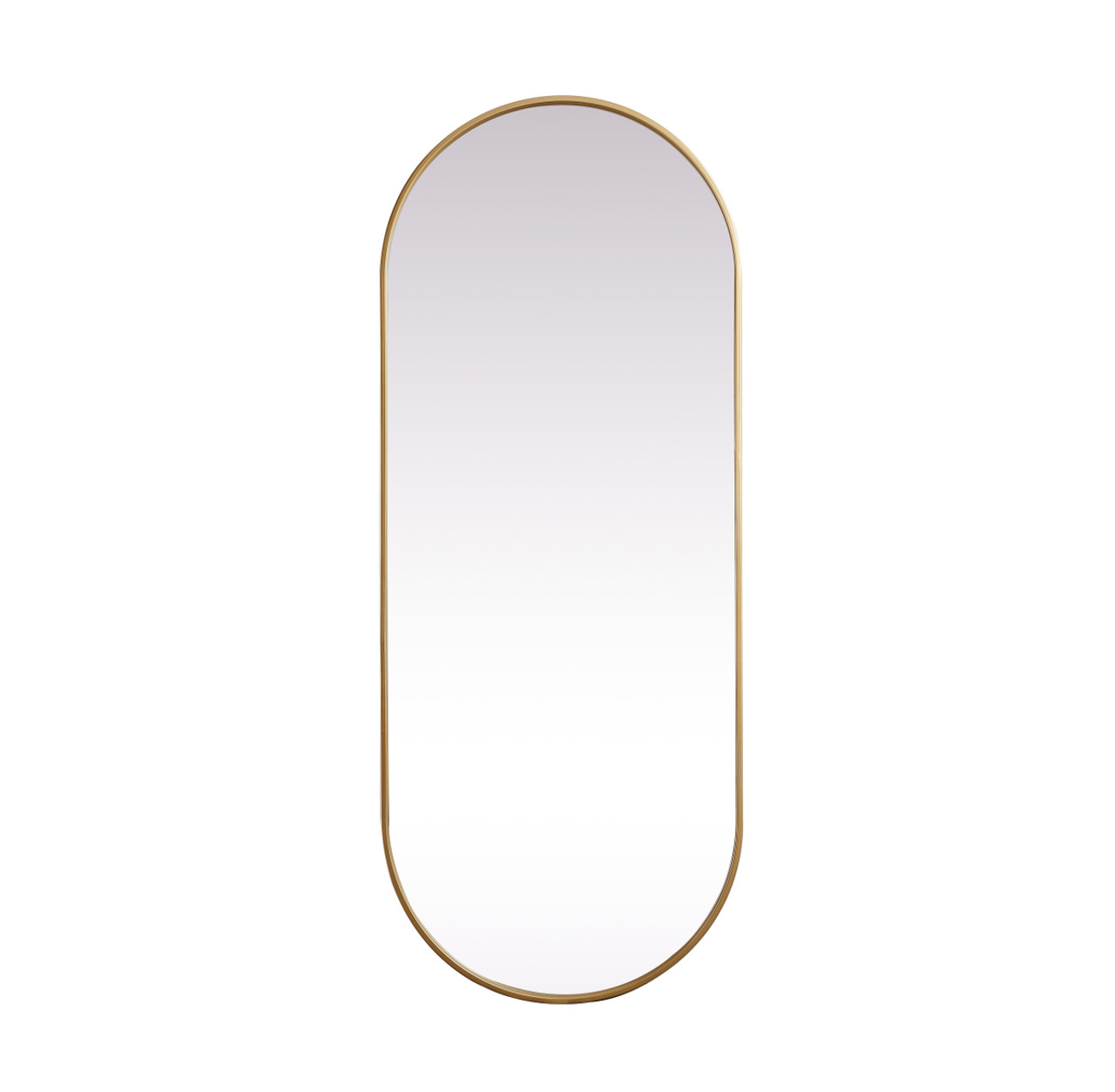 Elegant Decor MR2A2460BRS Metal Frame Oval Mirror 24x60 Inch in Brass Elegant Decor MR2A2460BRS Metal Frame Oval Mirror 24x60 Inch in Brass