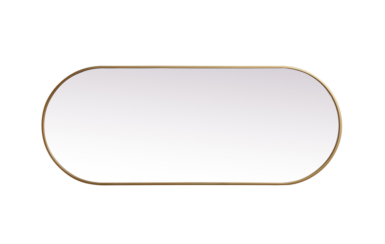 Elegant Decor MR2A2460BRS Metal Frame Oval Mirror 24x60 Inch in Brass Elegant Decor MR2A2460BRS Metal Frame Oval Mirror 24x60 Inch in Brass