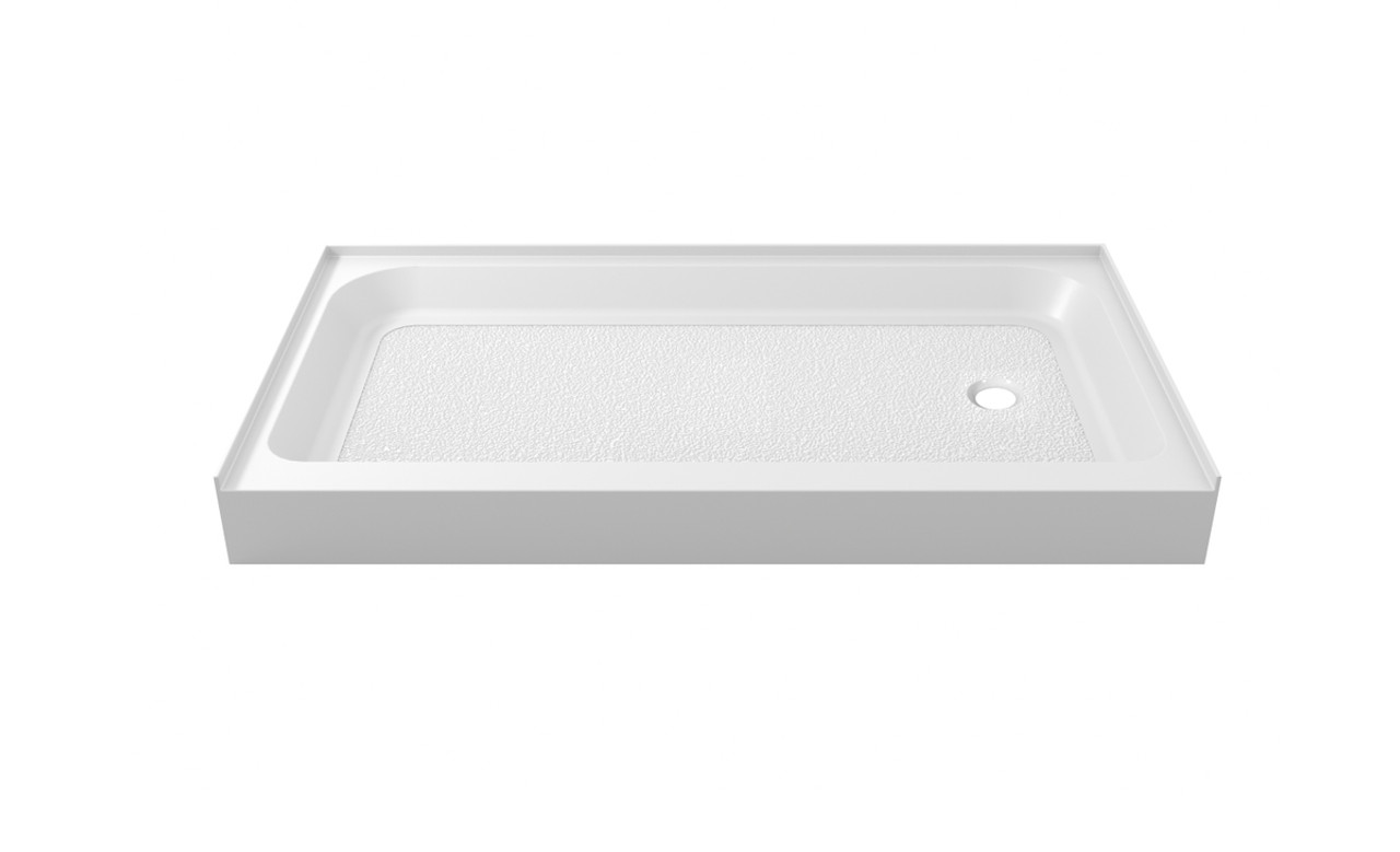 Elegant Kitchen and Bath STY01-R6036 60x36 inch Single threshold shower tray right drain in glossy white