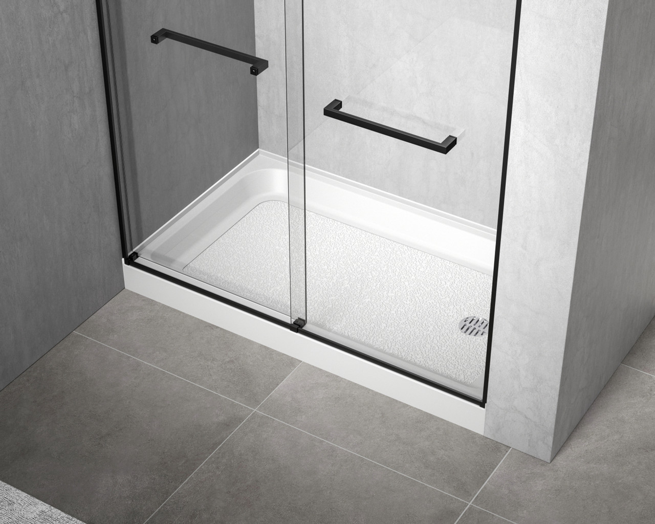 Elegant Kitchen and Bath STY01-R6036 60x36 inch Single threshold shower tray right drain in glossy white