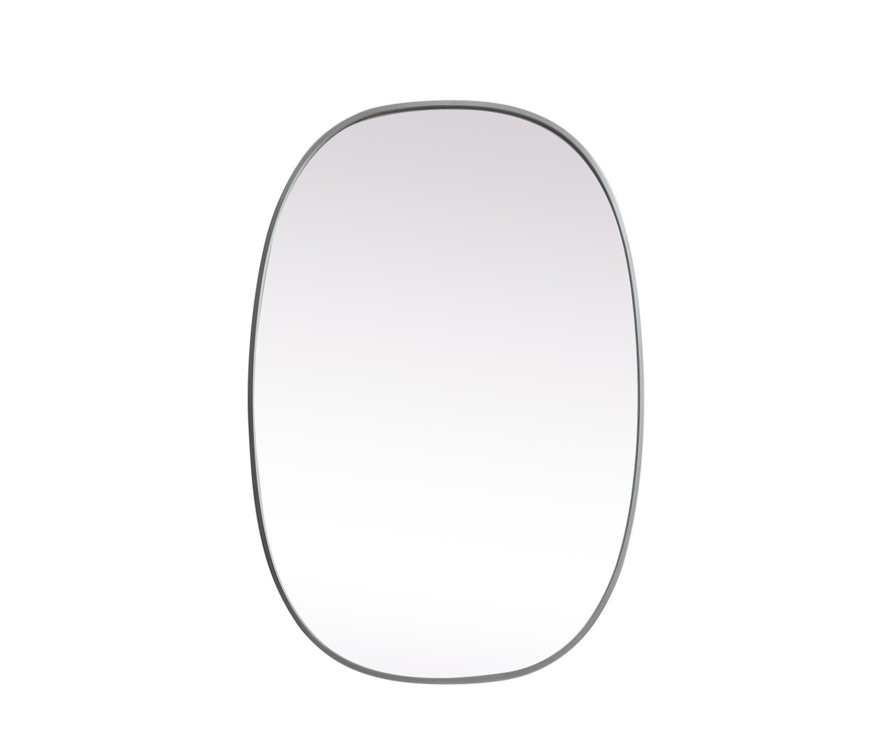 Elegant Decor MR2B2740SIL Metal Frame Oval Mirror 27x40 Inch in Silver Elegant Decor MR2B2740SIL Metal Frame Oval Mirror 27x40 Inch in Silver