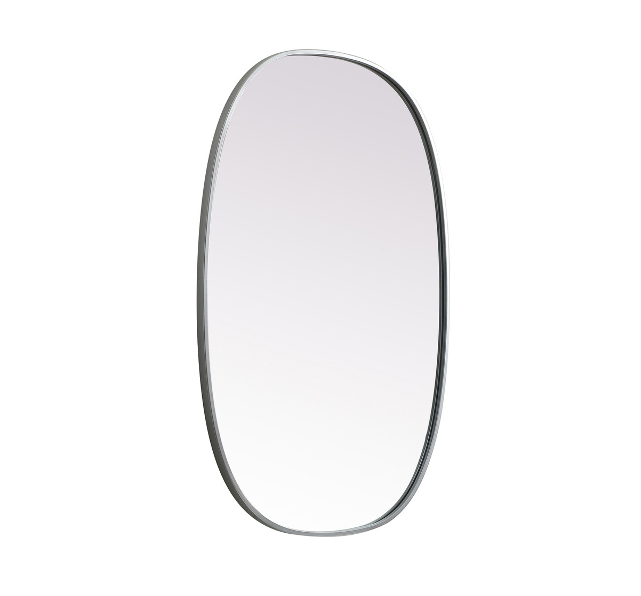 Elegant Decor MR2B2740SIL Metal Frame Oval Mirror 27x40 Inch in Silver Elegant Decor MR2B2740SIL Metal Frame Oval Mirror 27x40 Inch in Silver