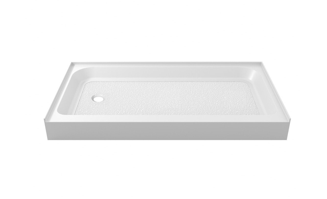 Elegant Kitchen and Bath STY01-L6036 60x36 inch Single threshold shower tray left drain in glossy white