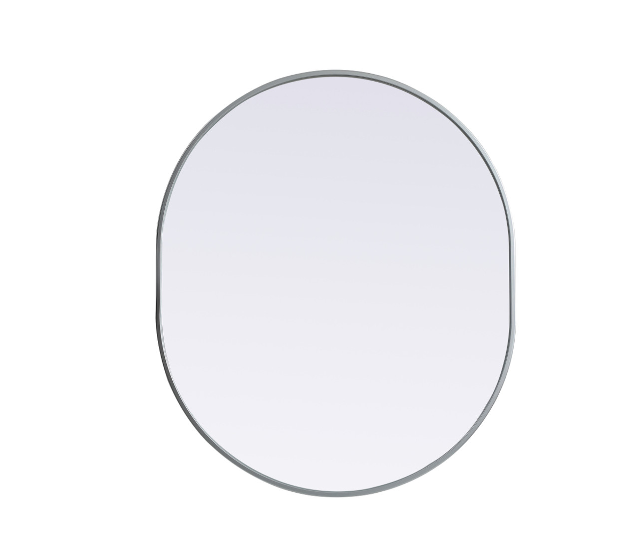 Elegant Decor MR2A3036SIL Metal Frame Oval Mirror 30x36 Inch in Silver