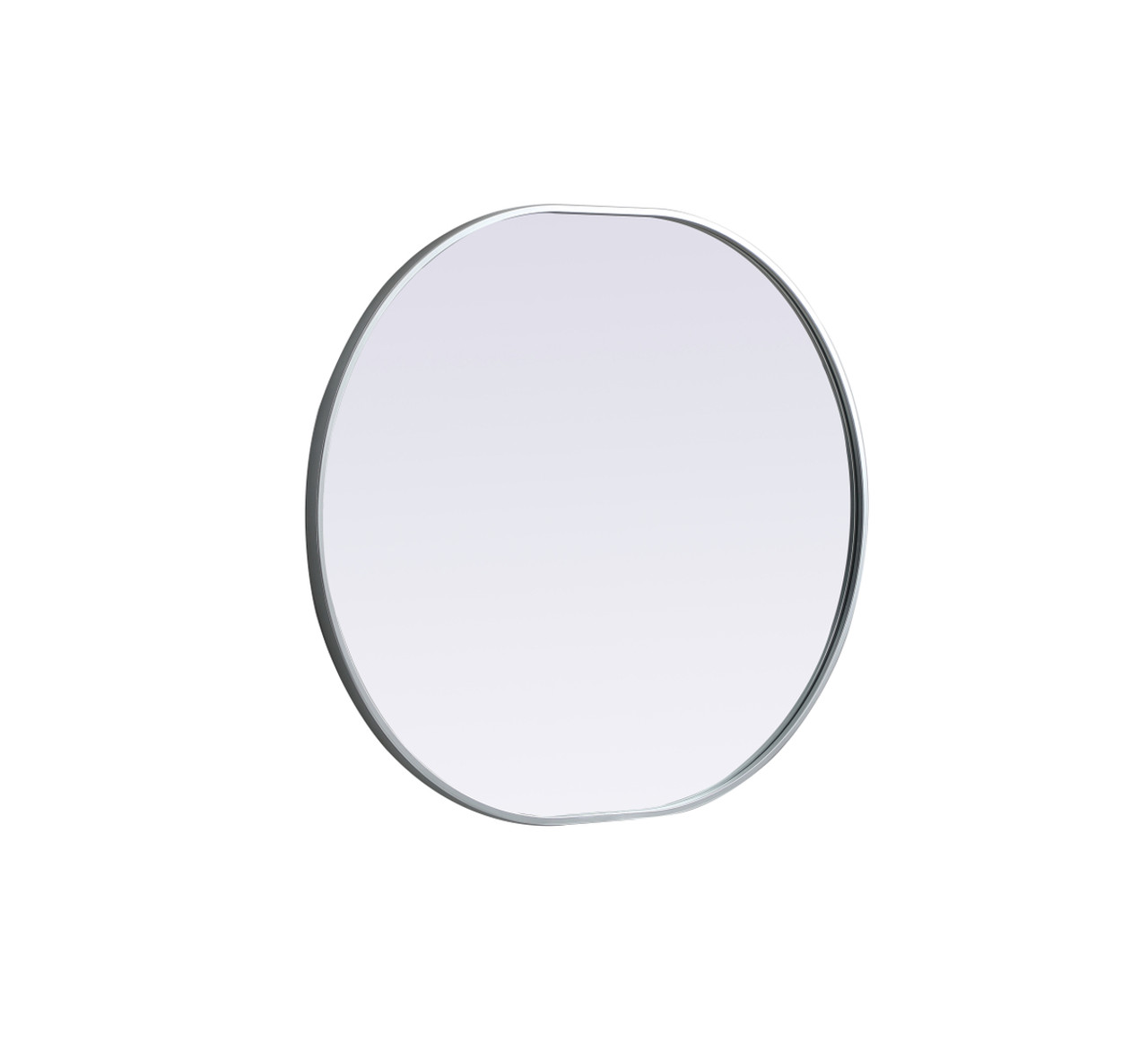 Elegant Decor MR2A3036SIL Metal Frame Oval Mirror 30x36 Inch in Silver