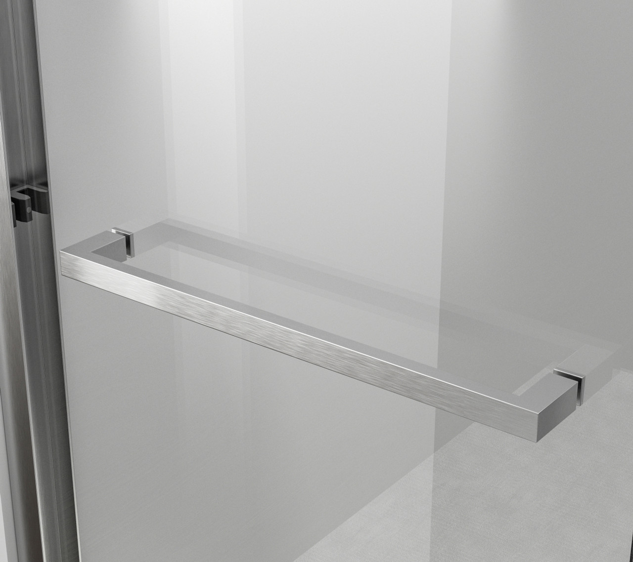 Elegant Kitchen and Bath TD333-6060BNK Semi-frameless tub door 60 x 60 Brushed Nickel